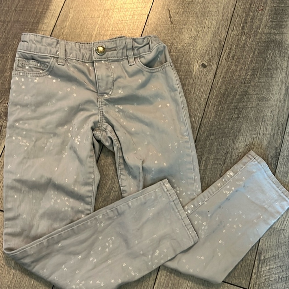 Gray Gap jeans with silver stars